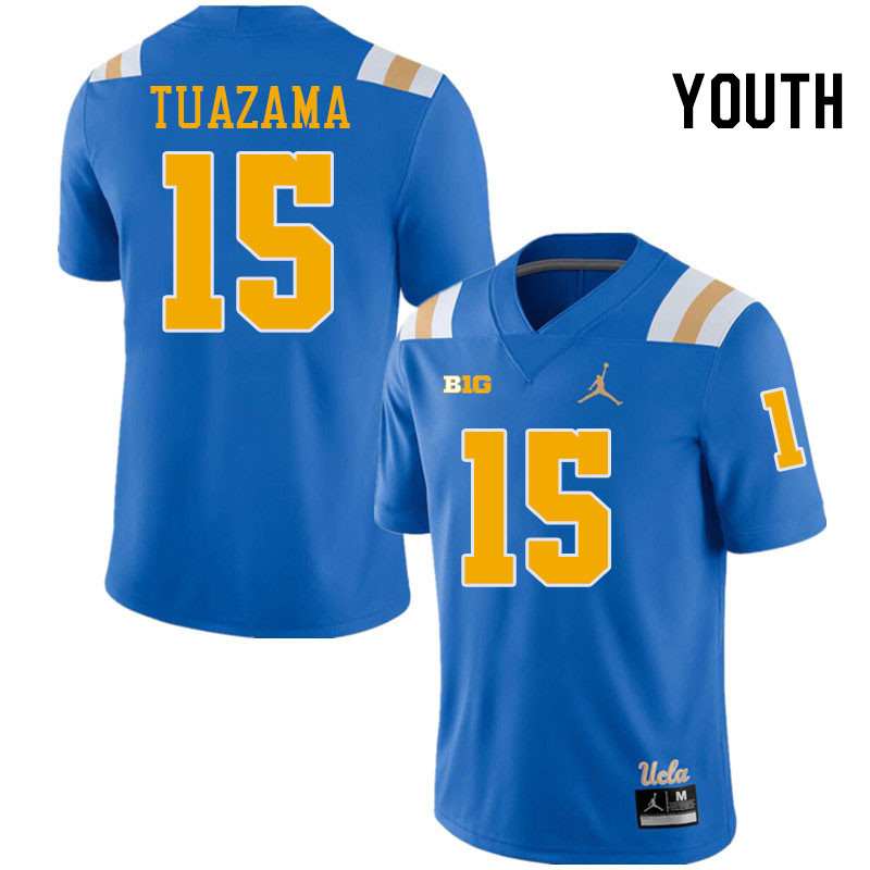 Youth #15 Drew Tuazama UCLA Bruins College Football Jerseys Stitched-Royal